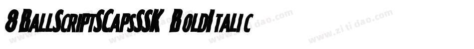 8BallScriptSCapsSSK BoldItalic字体转换